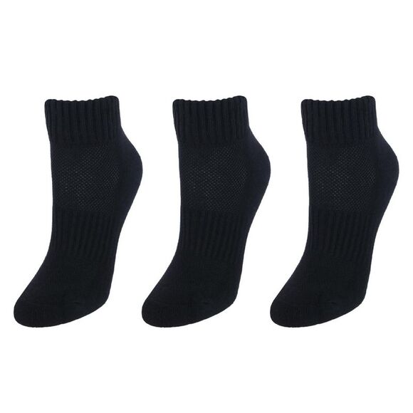 CTM Women's Cotton Blend Arch Support Ankle Sock (Pack of 3) - Picture 2 of 3